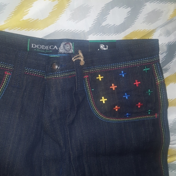 jeans with plus signs on them